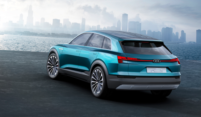 Illustration for article titled The Audi E-Tron Quattro Concept Is The Other Strike At Tesla In Crossover Form